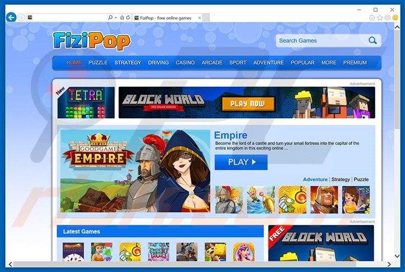 FiziPop adware