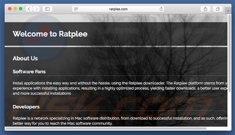 Dubious website used to promote search.ratplee.com