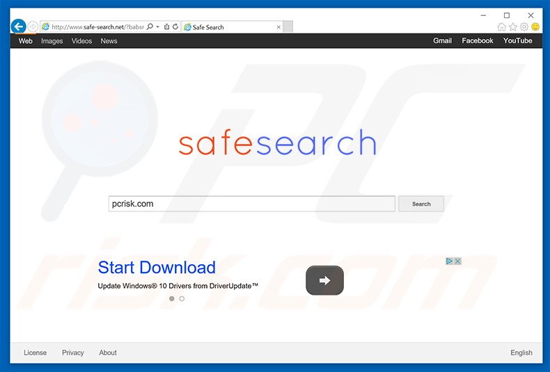 safe-search.net browser hijacker
