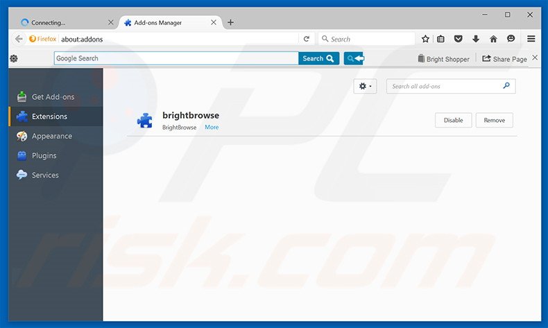 Removing Search Voyage ads from Mozilla Firefox step 2