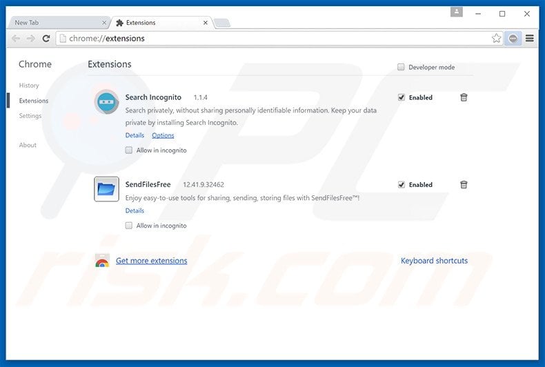 Removing hp.myway.com related Google Chrome extensions