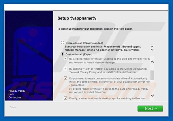 Smart Driver Updater distributing installer