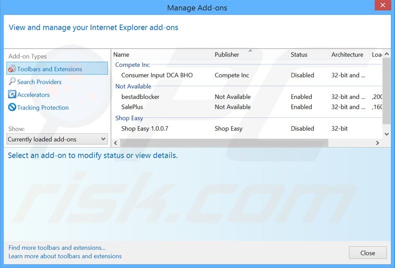 Removing search.snapdo.com related Internet Explorer extensions