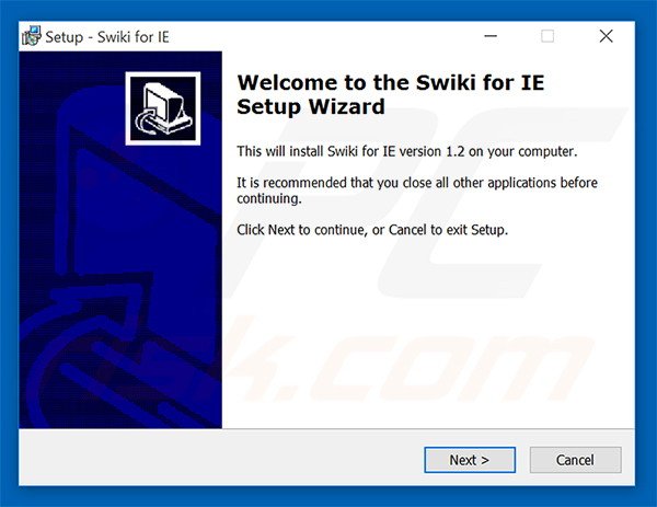 Official Swiki adware installation setup
