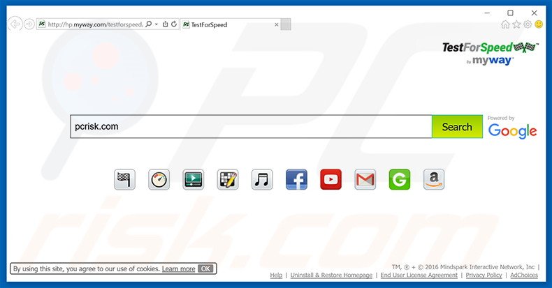 TestForSpeed browser hijacker