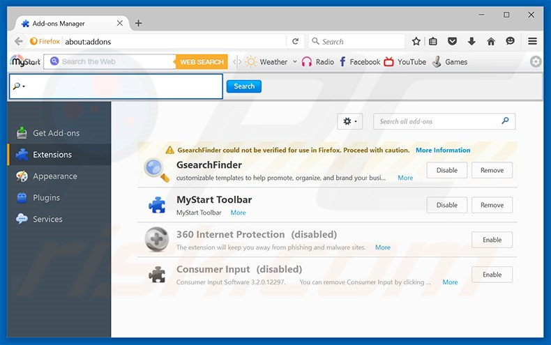 Removing trendingbees.com related Mozilla Firefox extensions