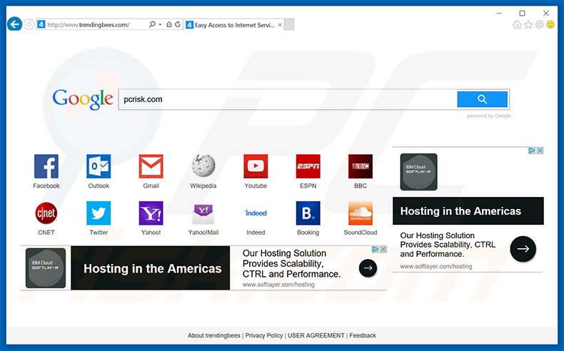 trendingbees.com browser hijacker