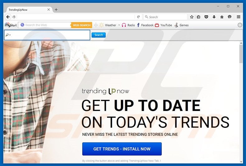 TrendingUpNow adware