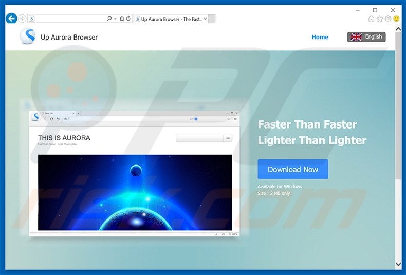 Up Aurora Browser adware