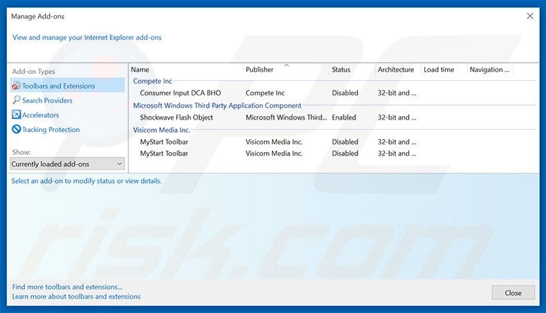 Removing Window Frame ads from Internet Explorer step 2