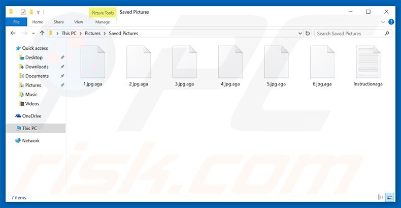Files encrypted by Aga
