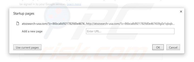 Removing atozsearch-usa.com from Google Chrome homepage