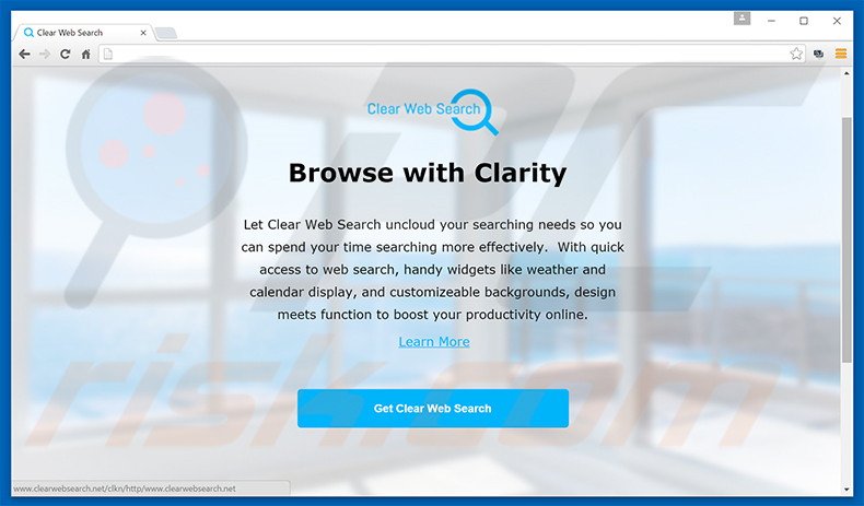 Website used to promote ClearWebSearch