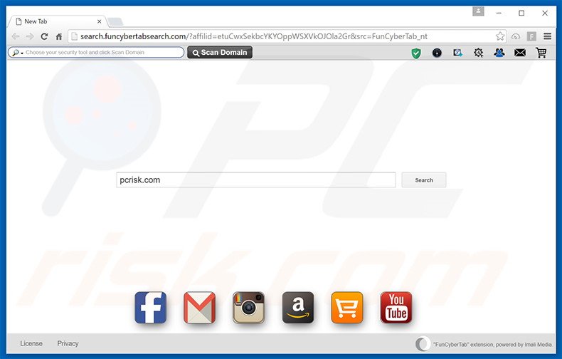 search.funcybertabsearch.com browser hijacker
