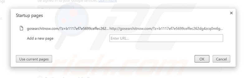 Removing gosearchitnow.com from Google Chrome homepage