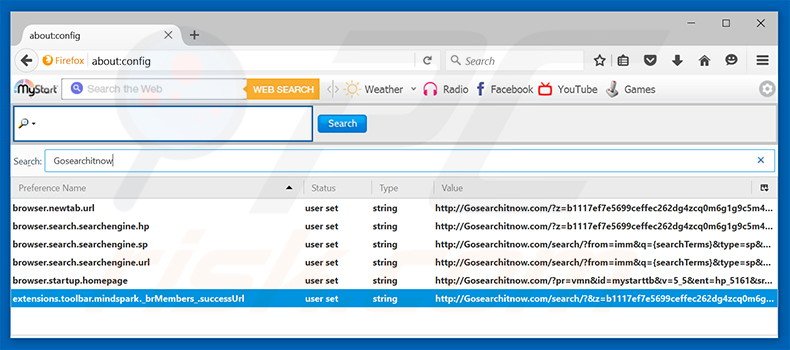 Removing gosearchitnow.com from Mozilla Firefox default search engine