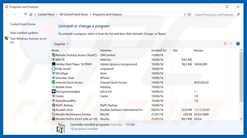 Hide Program Add Remove Programs Windows
