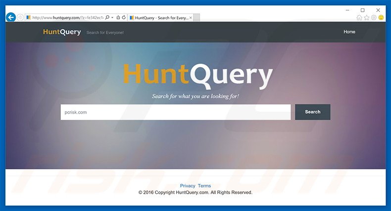 huntquery.com browser hijacker