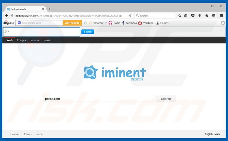 iminentsearch.com browser hijacker