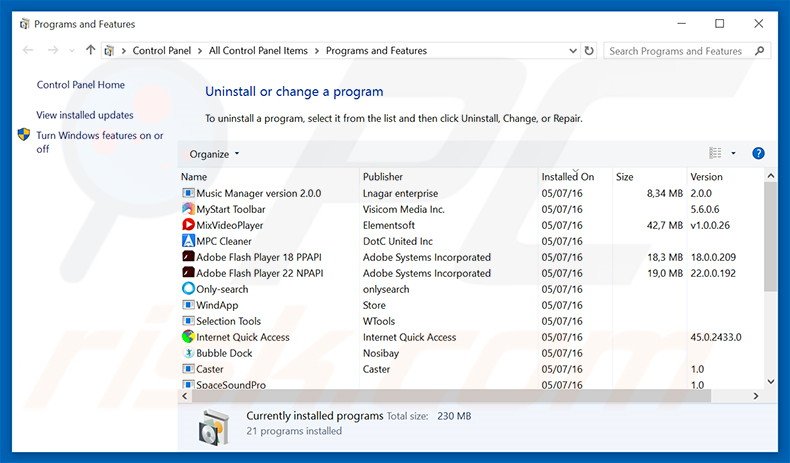 LivingPlay adware uninstall via Control Panel