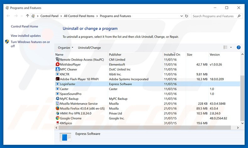 search.searchlf.com browser hijacker uninstall via Control Panel