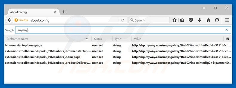 Removing hp.myway.com from Mozilla Firefox default search engine