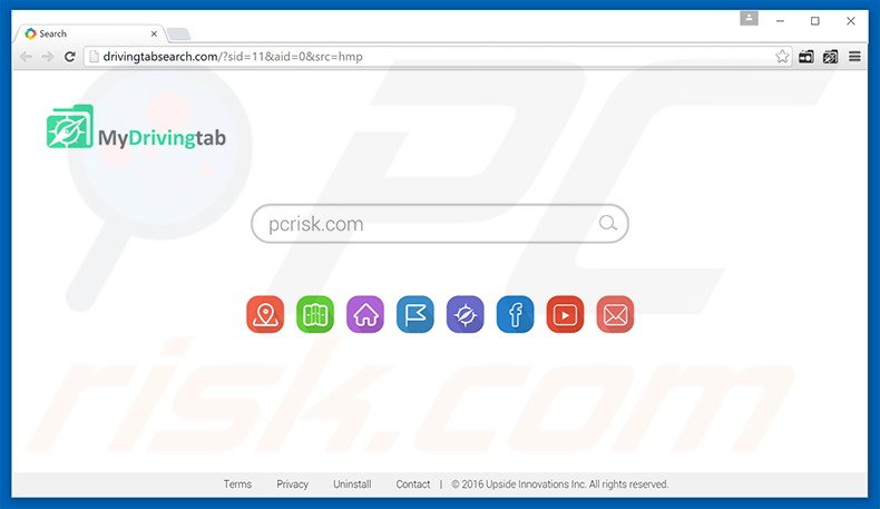 drivingtabsearch.com browser hijacker