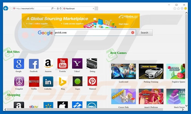 navsmart.info browser hijacker
