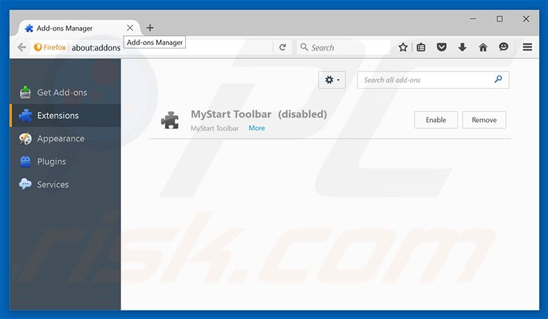 Removing ourstartpage.com related Mozilla Firefox extensions