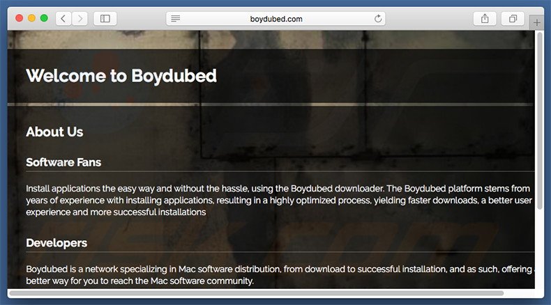 Dubious website used to promote search.boydubed.com