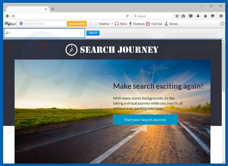 Website used to promote Search Journey