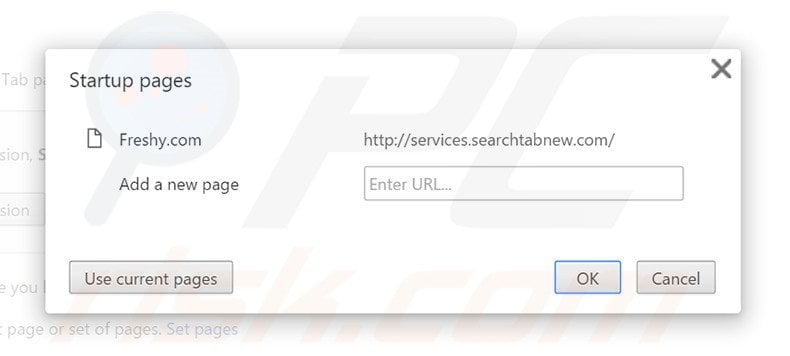 Removing searchtabnew.com from Google Chrome homepage