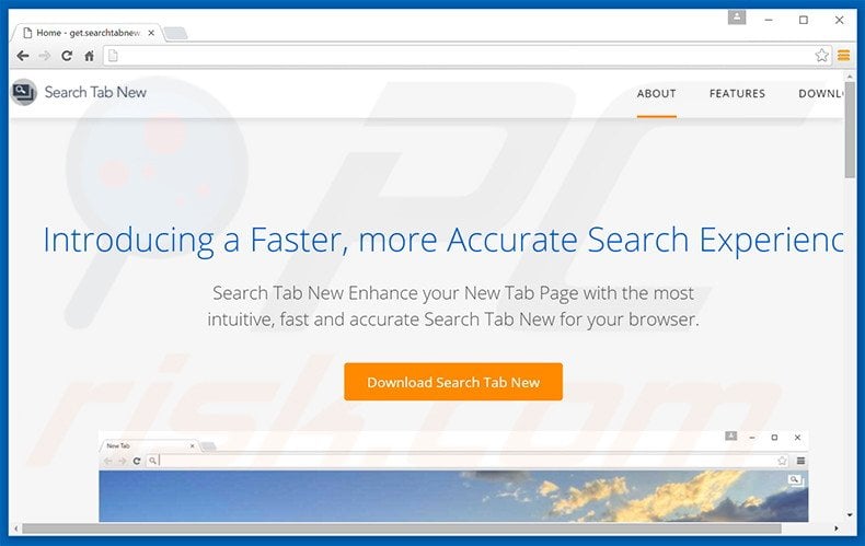 Website used to promote searchtabnew.com