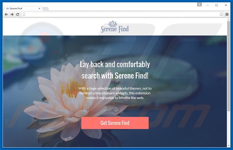Website used to promote Serene Find