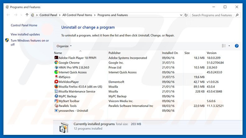 social-avenue.com browser hijacker uninstall via Control Panel