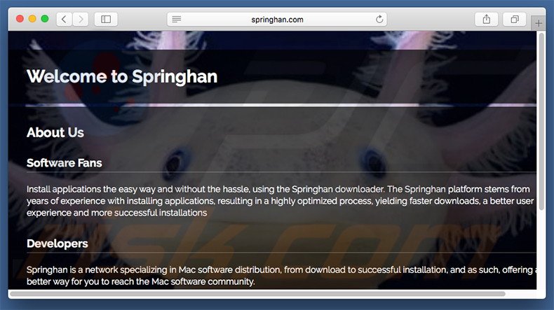Dubious website used to promote search.springhan.com