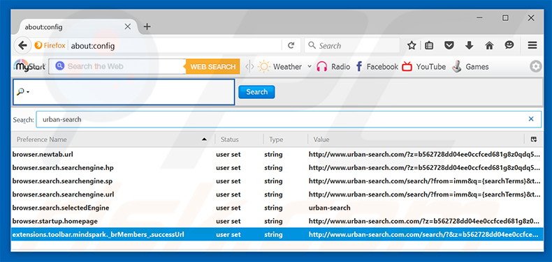 Removing urban-search.com from Mozilla Firefox default search engine