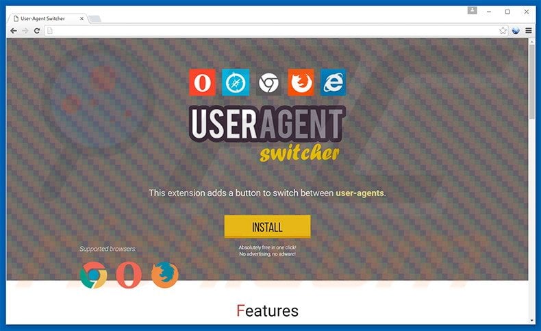 User-Agent Switcher adware