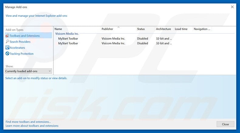 Removing videos.qeqei.com ads from Internet Explorer step 2