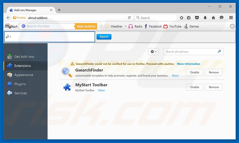 Removing worldsearchpro.com related Mozilla Firefox extensions