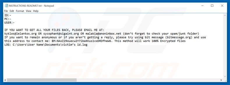 yakes ransomware instructions-readme.txt