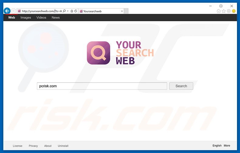 yoursearchweb.com browser hijacker