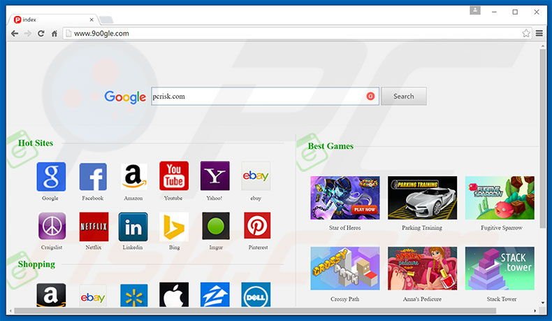 9o0gle.com browser hijacker
