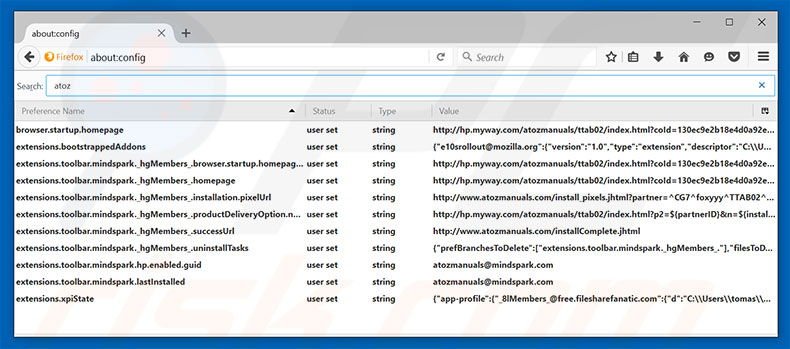 Removing hp.myway.com from Mozilla Firefox default search engine