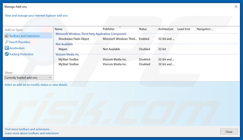 Removing BrowsingGuard ads from Internet Explorer step 2