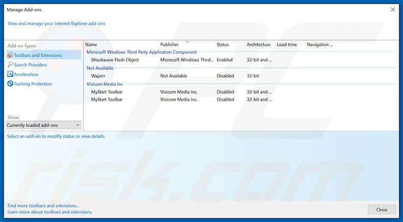 Removing BSOD Driver Problem ads from Internet Explorer step 2