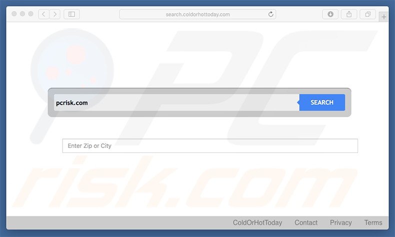 search.coldorhottoday.com browser hijacker on a Mac computer
