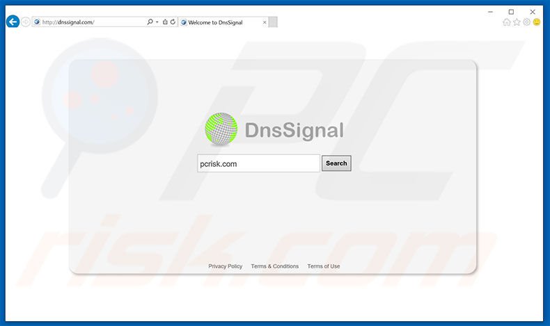 dnssignal.com browser hijacker