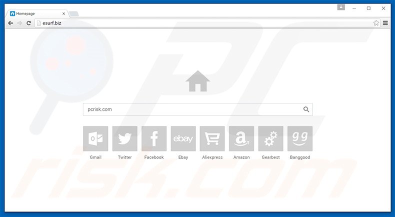 esurf.biz browser hijacker