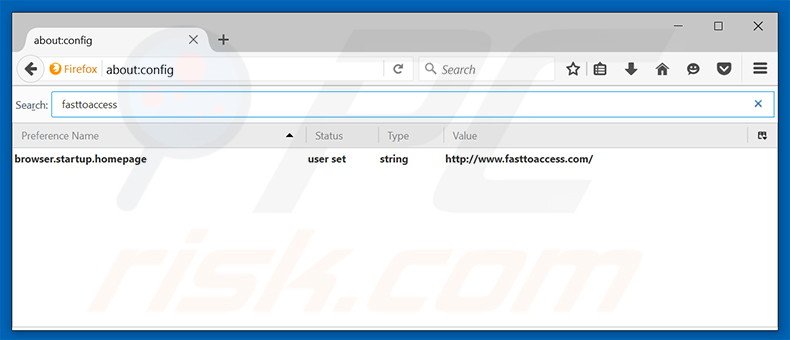 Removing fasttoaccess.com from Mozilla Firefox default search engine